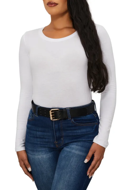 Triple Prong Buckle Belt sold by Rainbow