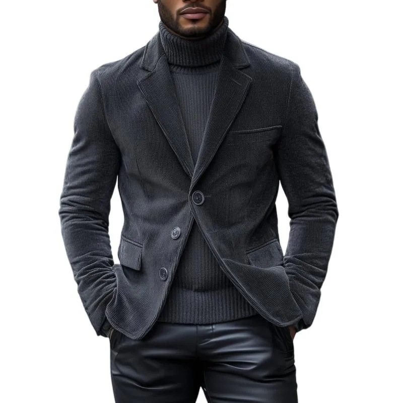 Men's Vintage Corduroy Notch Lapel Single Breasted Slim Fit Blazer 92802378M sold by Manly