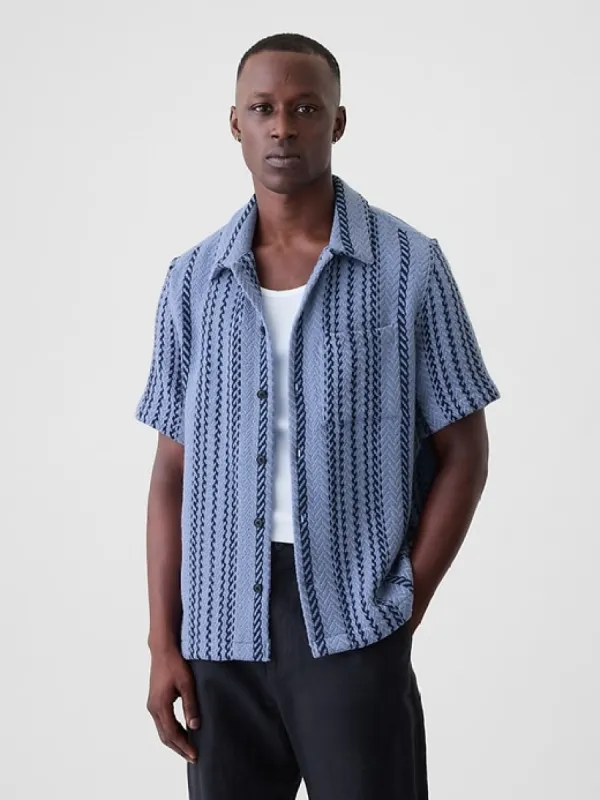 Textured Woven Shirt sold by GAP