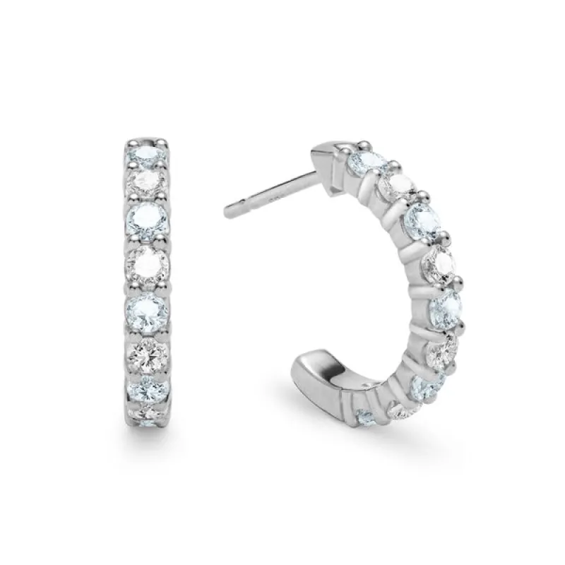 Personalized Rosecliff Birthstone Earrings in 14k Gold sold by Haverhill