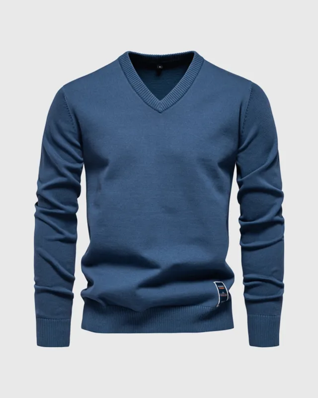 Ribbed V Neck Sweater sold by Aha Selected