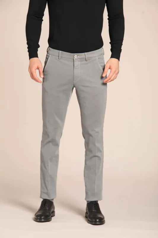 Torino men's chino pants in cotton modal with micro-fantasy pattern slim fit sold by Mason's