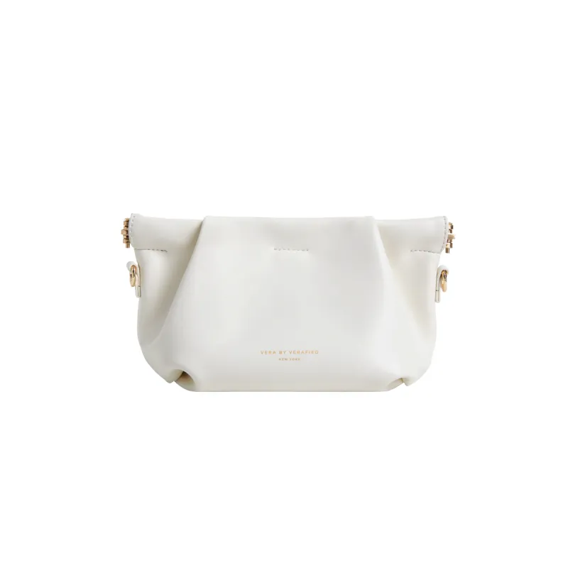 Cream Croissant Shoulder Handbag sold by VERAFIED