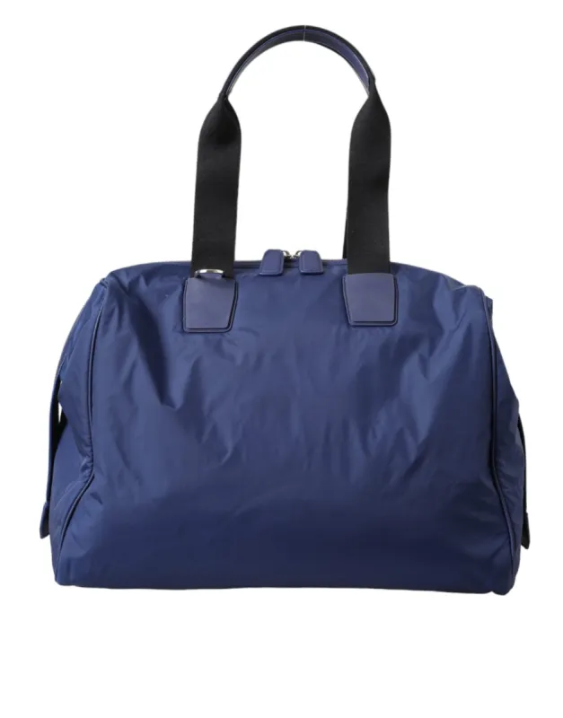 Blue Nylon Calfskin Hand Shoulder Duffel Bag sold by Louxly