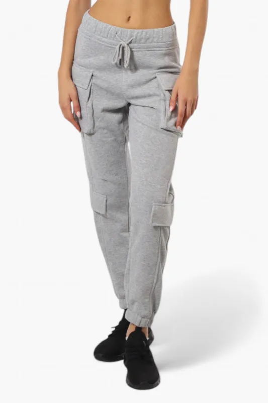 Fahrenheit Tie Waist 4 Pocket Cargo Joggers - Grey sold by Fairweather
