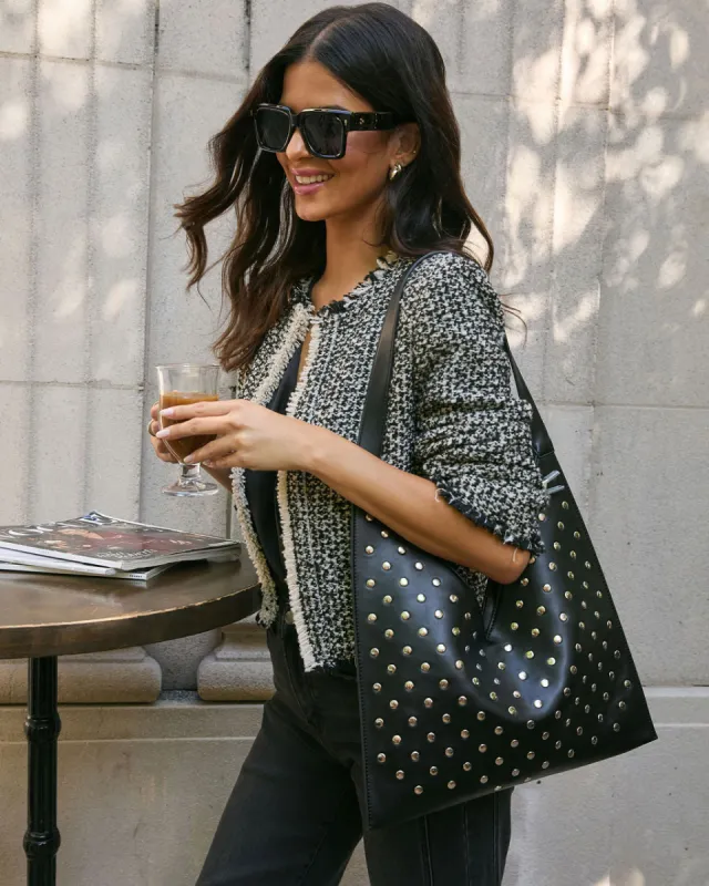 Get It Right Studded Structured Tote Bag sold by Vici