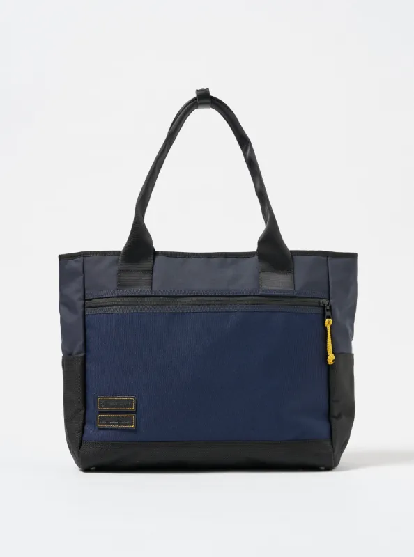 master-piece x Universal Works Tote Bag in Navy Recycled Tech Canvas sold by Universal Works