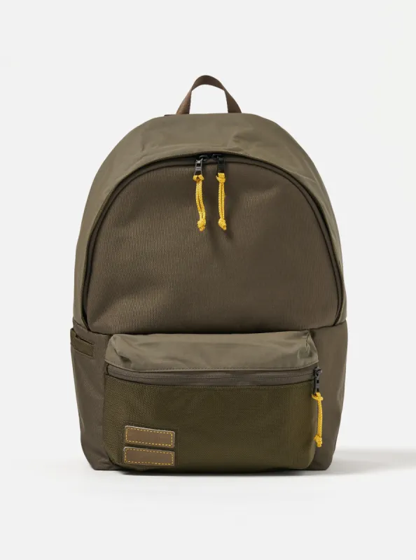 master-piece x Universal Works Backpack in Olive Recycled Tech Canvas sold by Universal Works
