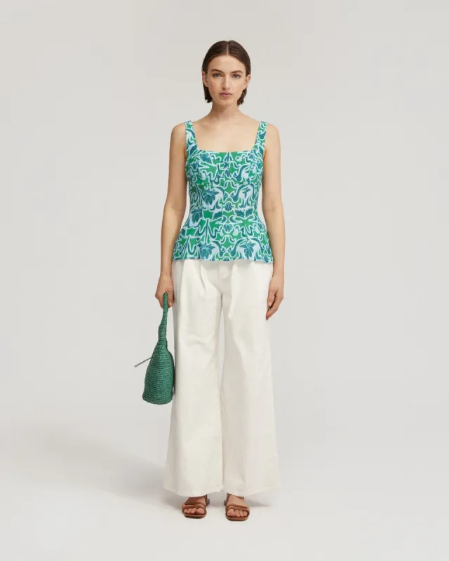 Jacqueline Printed Peplum Top sold by Oxford Shop