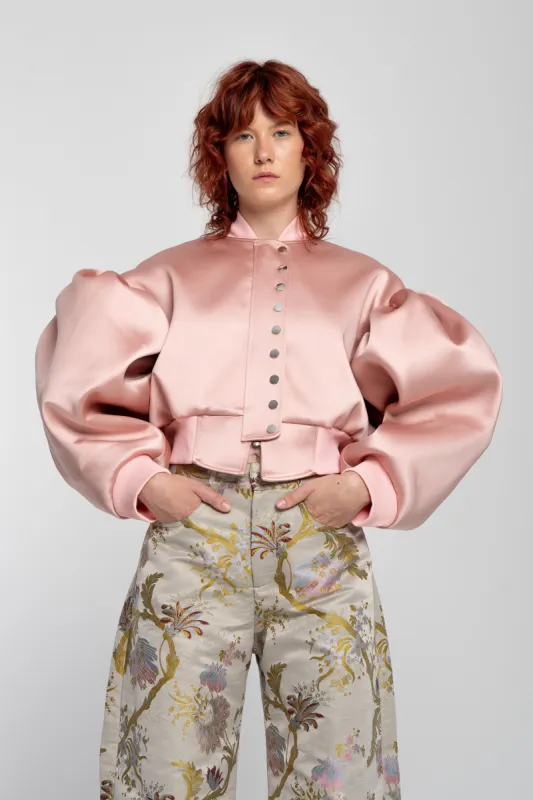 PINK BOMBER JACKET WITH PUFF SLEEVES sold by Marques ’ Almeida