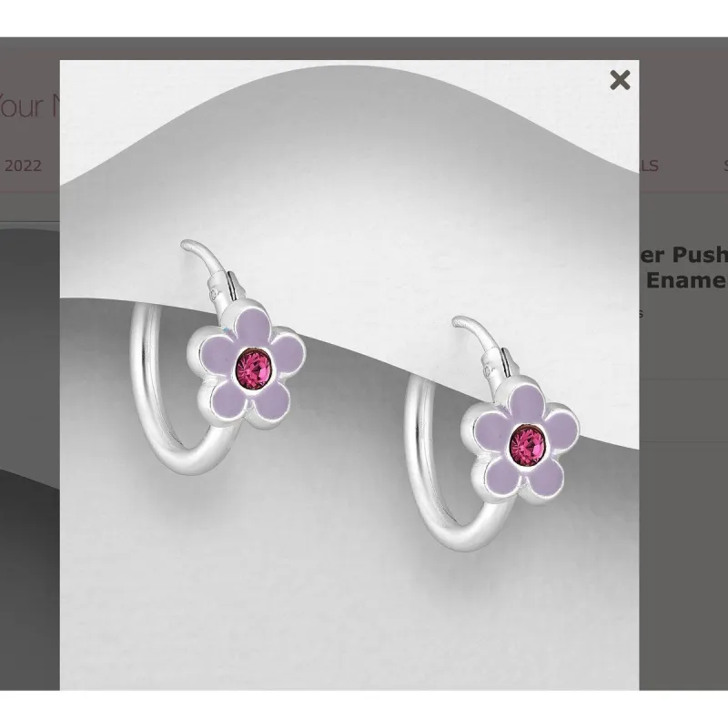 Sterling Silver Light Purple Pink Cubic Zirconia Huggie Hoop Earrings sold by Zulily