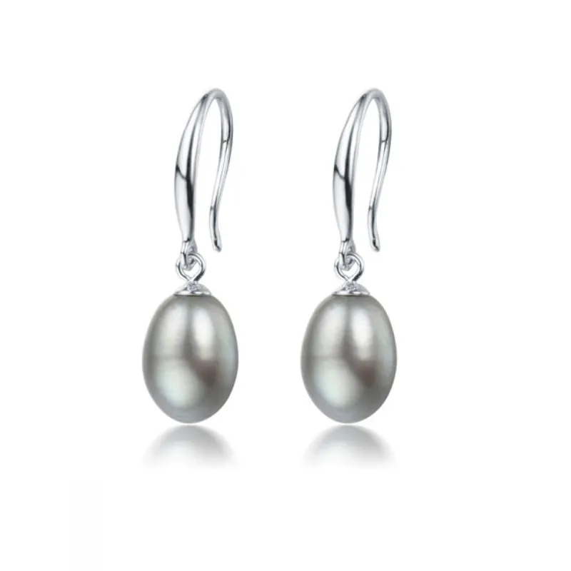 Sterling Silver & Grey Freshwater Pearl Drop Earrings sold by Zulily