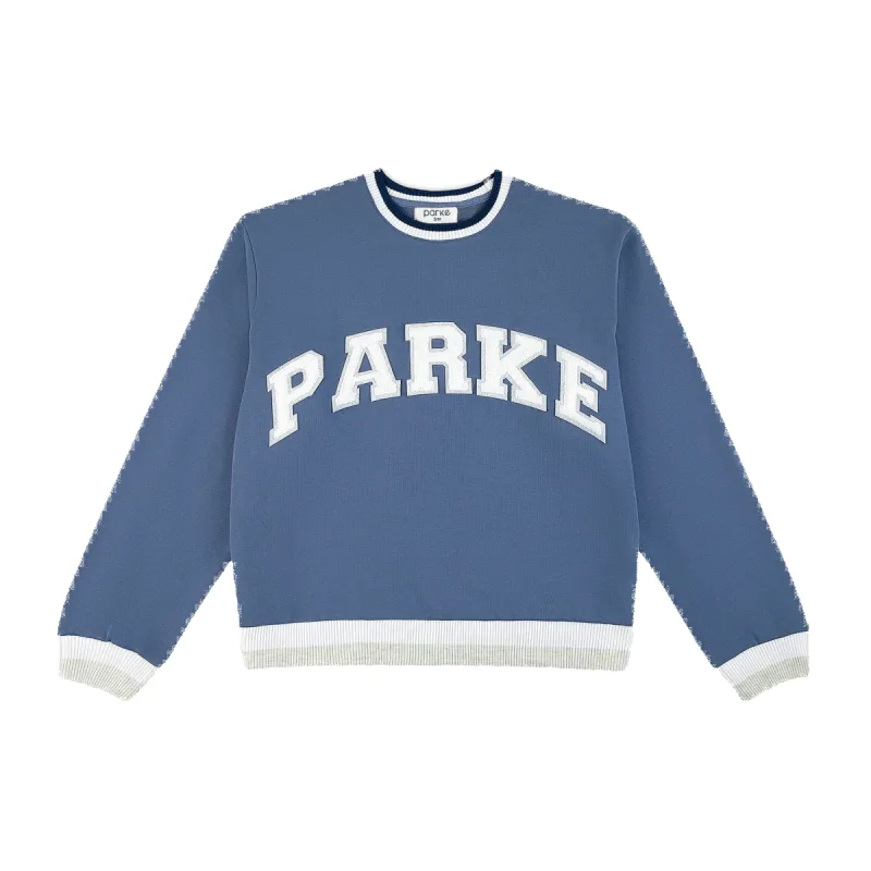 French Terry Vintage Varsity Crewneck Sweatshirt | Parallel