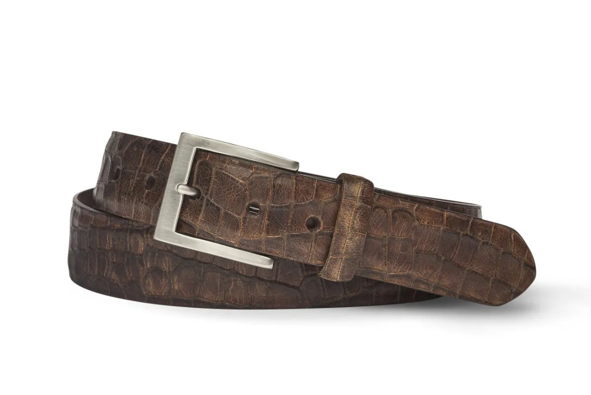Embossed Dragon Belt with Antique Silver Buckle sold by W. Kleinberg