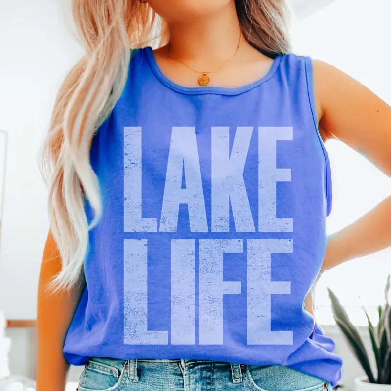 Lake Life Comfort Color Tank sold by Roxie’s Picks