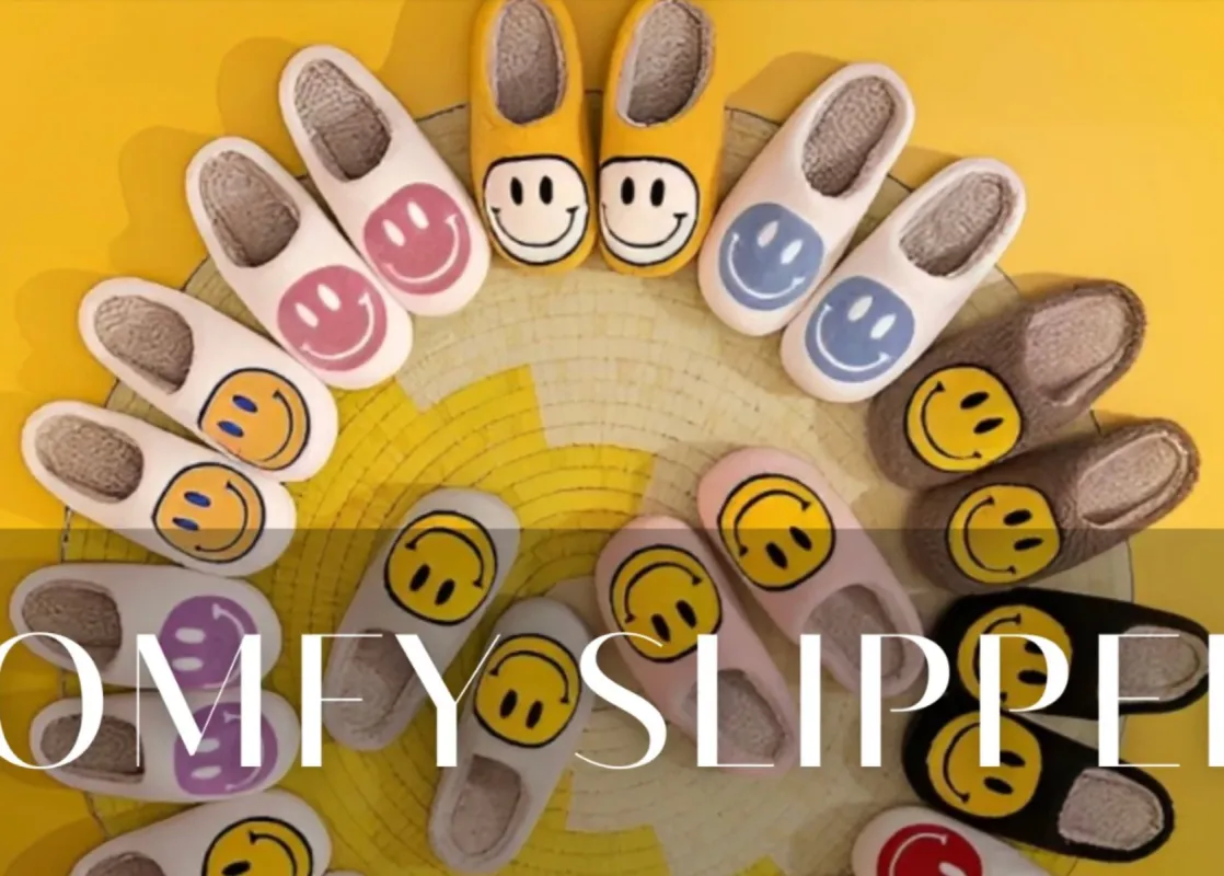 Happy Face Sherpa Fuzzy Slippers Collection sold by Roxie’s Picks