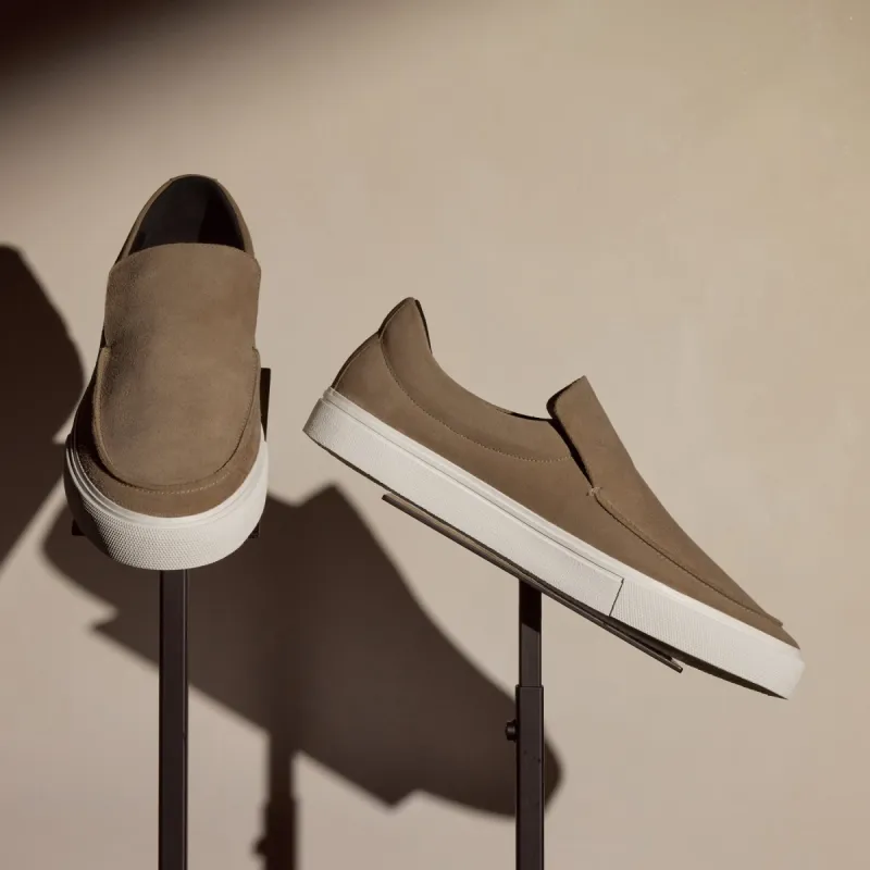 Men's Coastal Suede Slip On - Cement sold by James Perse
