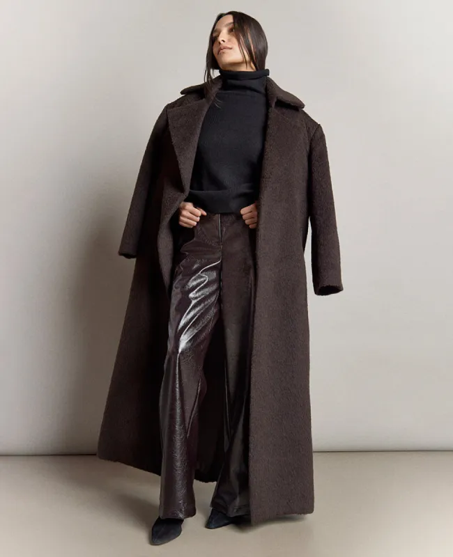 Brushed Wool Blend Belted Trench Coat sold by Kenneth Cole