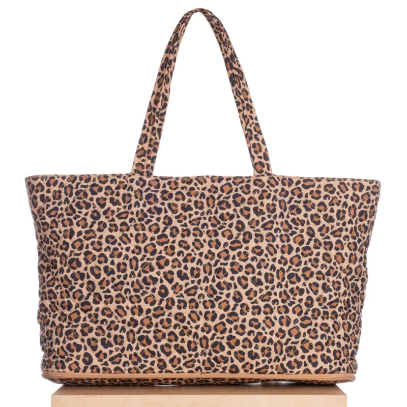 Quilted Expandable Tote –  Leopard Print sold by ELA
