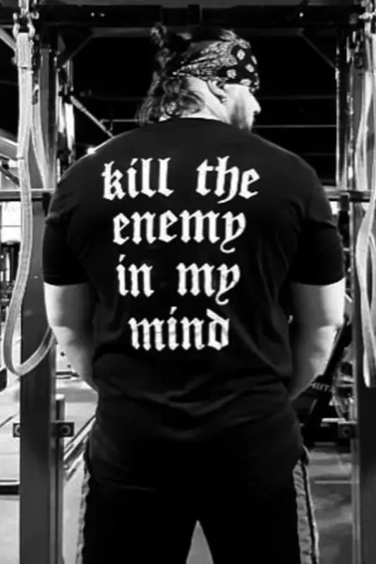 Kill the enemy in the mind  Print Men's T-shirt sold by Polyalien