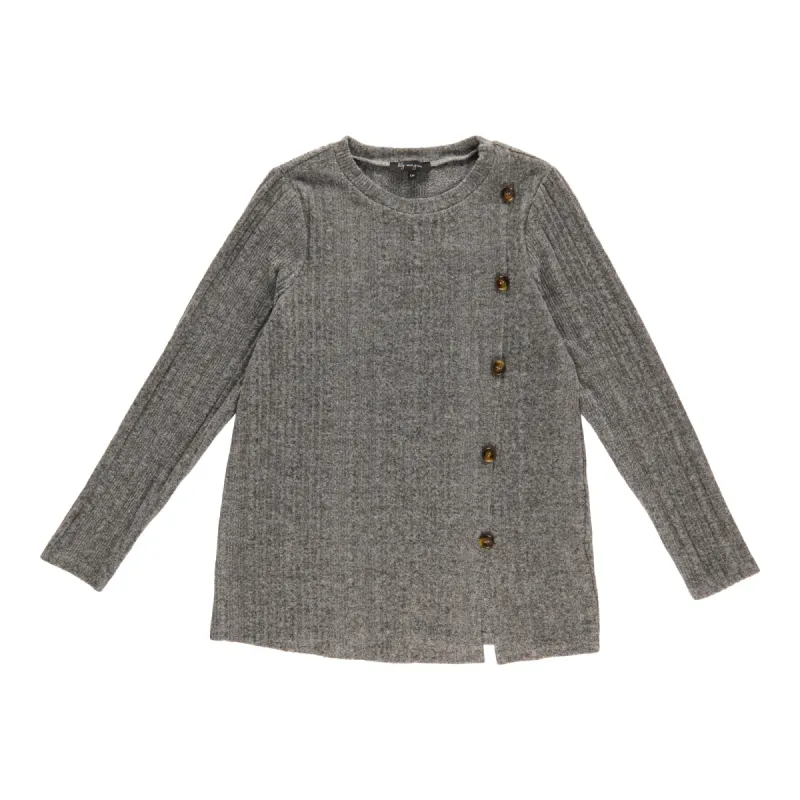 lily morgan Women's Ribbed Top with Side Buttons sold by Giant Tiger