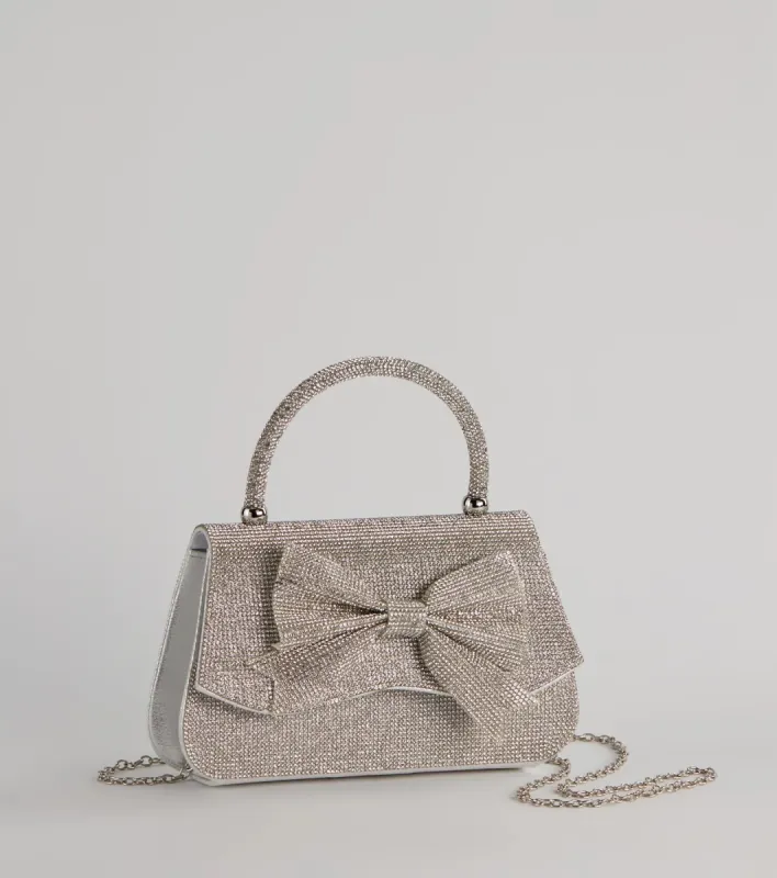 So Pristine Bow Rhinestone Purse sold by Windsor
