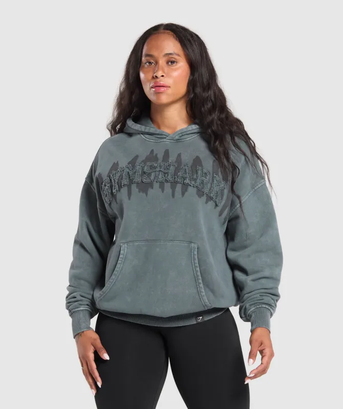 Gymshark Grunge Oversized Hoodie - Slate Teal sold by Gymshark