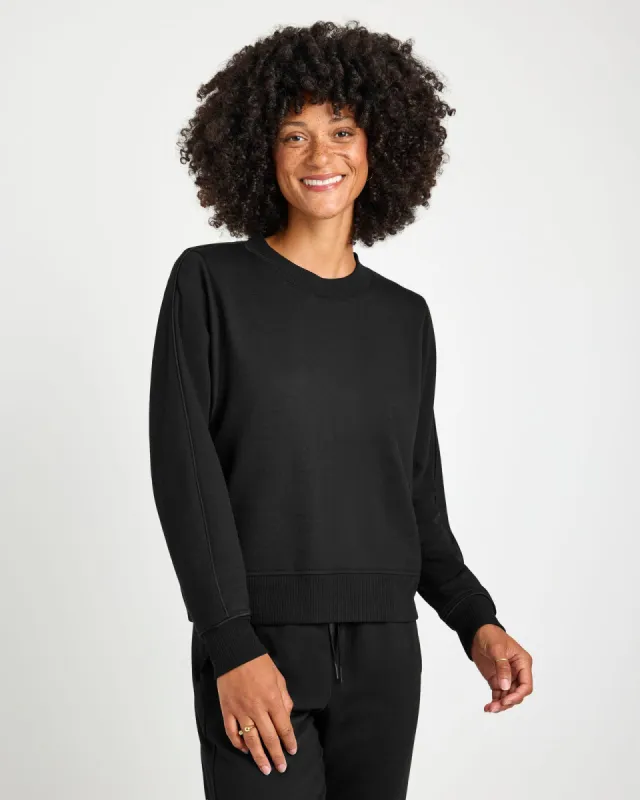 Soft Fleece Plush Satin Crewneck Pullover sold by Splendid