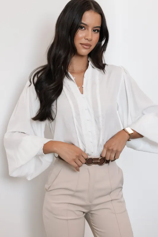 Tallara Top - White sold by Petal & Pup