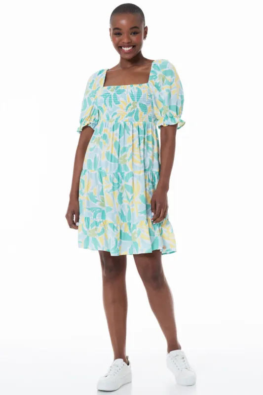 Puff Sleeve Dress _ 152168 _ Multi sold by Refinery