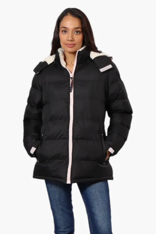 Canada Weather Gear Solid Bubble Bomber Jacket - Black sold by Fairweather