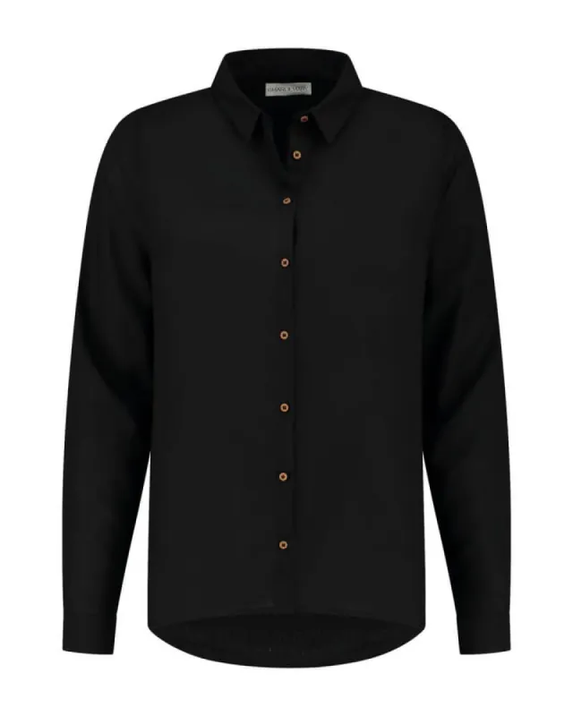 Michelle Shirt Black Tencel sold by Ivalo.com