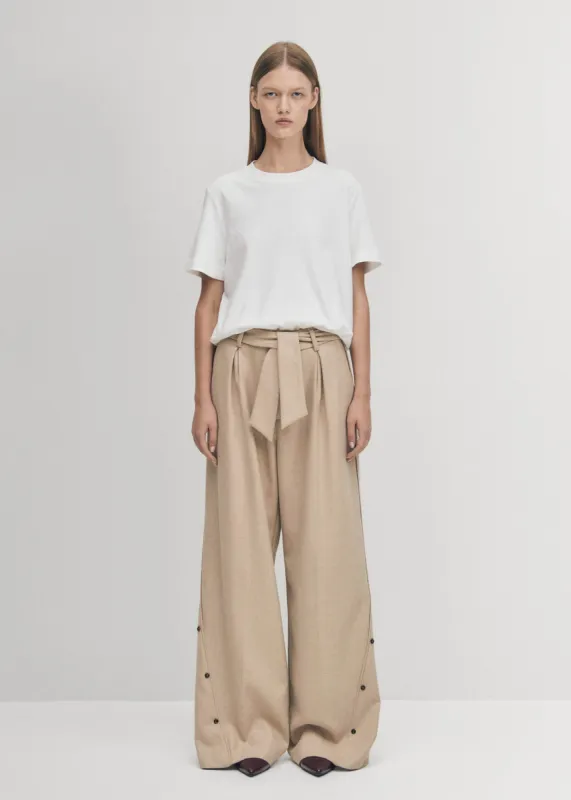 Abbie Beige Trousers sold by Alohas