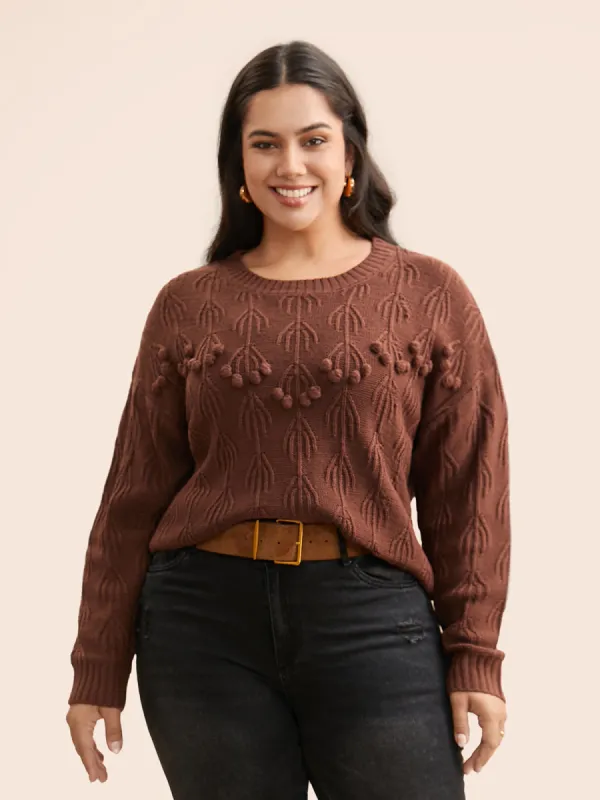 Crochet Floral Drop Shoulder Sleeve Pullover sold by Bloomchic