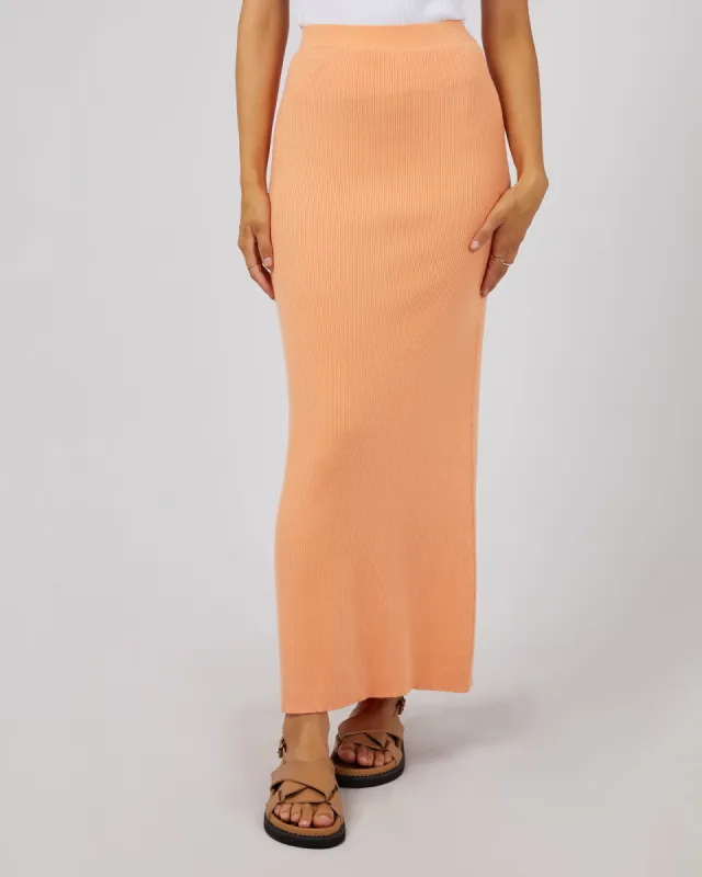 Henley Knit Skirt Orange sold by edge clothing