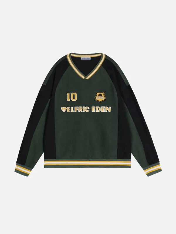 Aelfric Eden Color Blocking Suede Sweatshirt sold by Aelfric Eden