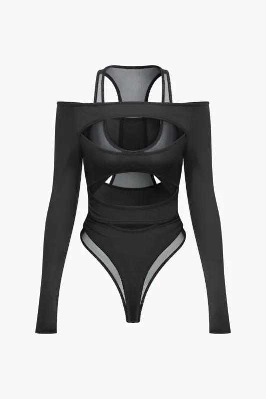 Solid, gennemskåret, gennemskåret bodysuit sold by Micas