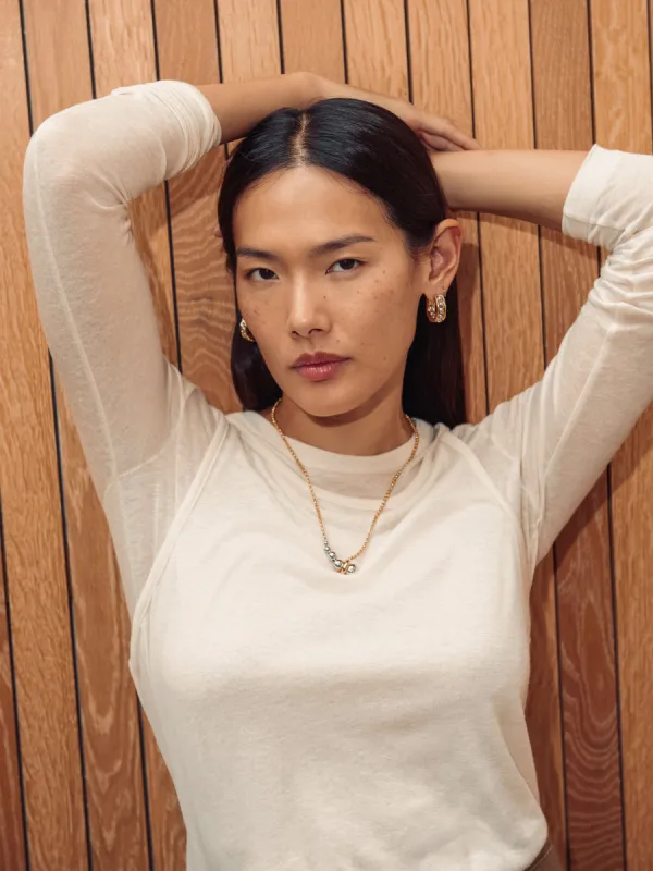 Layered 2-in-1 Top | Cream sold by Jigsaw