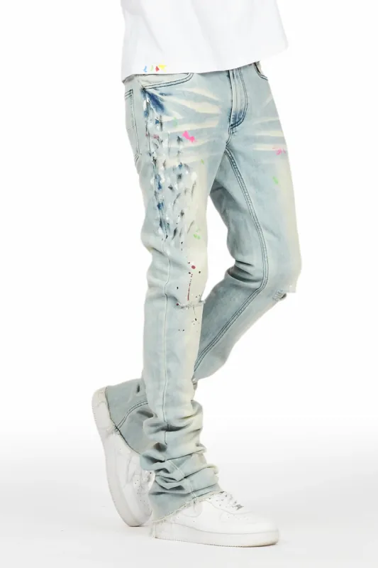 Balen Blue Super Stacked Flare Jean sold by Rockstar Original