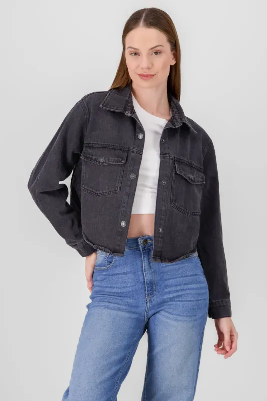 Chamarra crop oversize sold by Shasa
