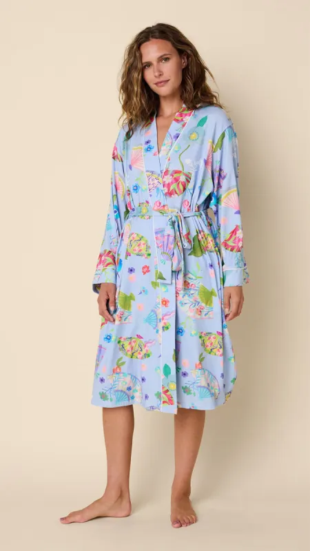 Shanghai Fans Pima Knit Kimono Robe sold by the cat's pajamas