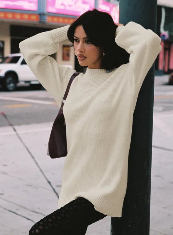 Amsterdam Sweater Ivory sold by Princess Polly