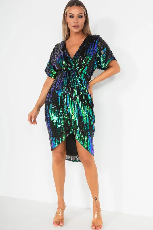 Novah Black Sequin Dress sold by Va Va Voom