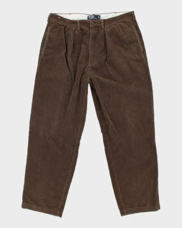 Ralph Lauren Brown Cord Trousers - W38 L31 sold by Rokit