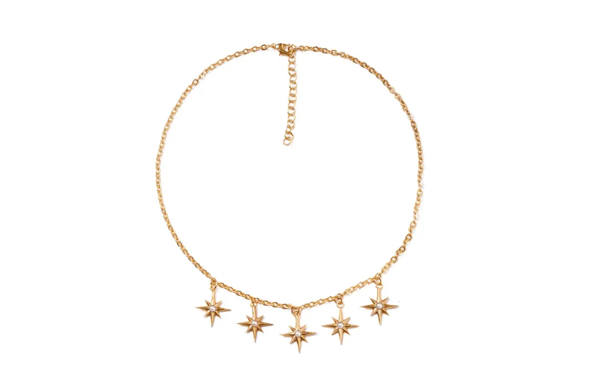 Collier pearls starburst - or sold by Vintage Romance