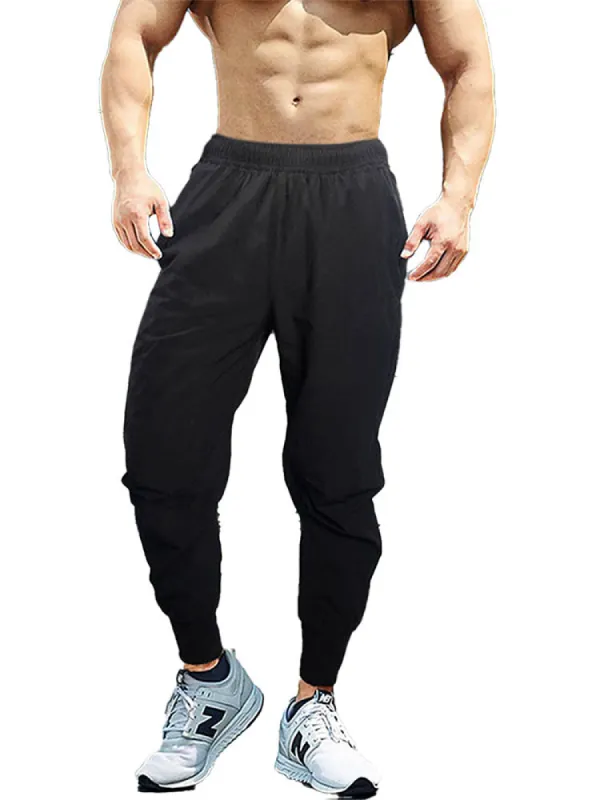 Men'S Solid Colour Sports Quick Dry Joggers sold by Oeyes