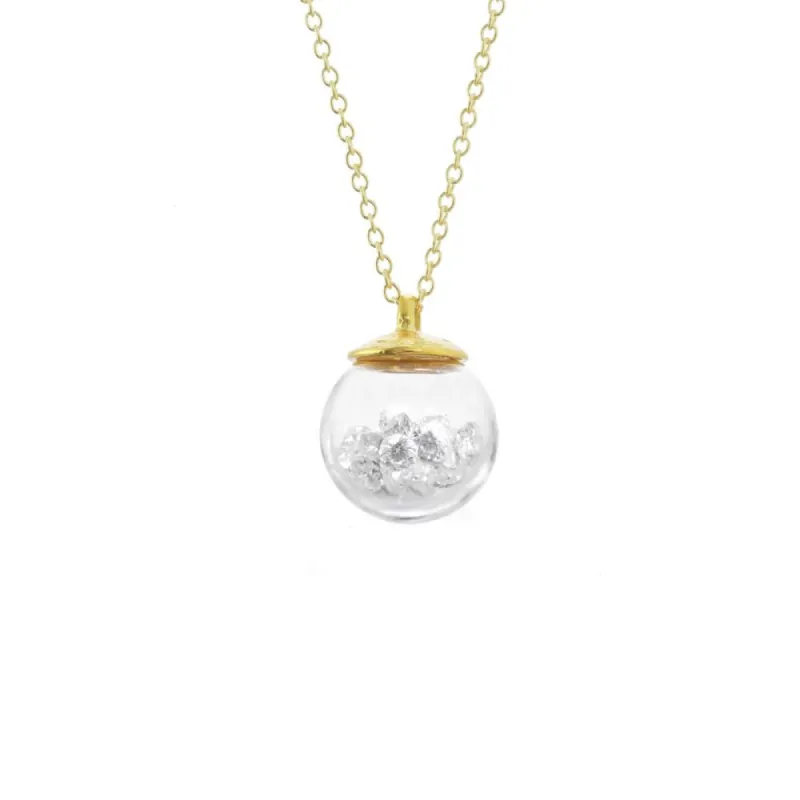 Small Globe Necklace - 18K Gold Vermeil (Select Styles Only) sold by Catherine Weitzman Jewelry
