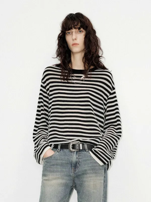 Lightweight Striped Sweater sold by Mo&Co