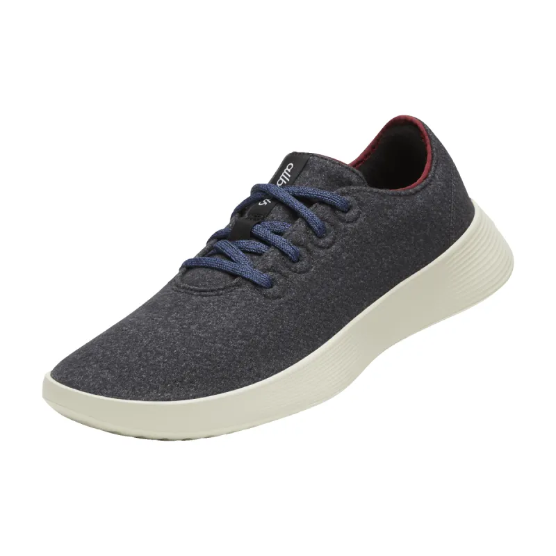 Men's Wool Runner Go - Dark Grey/Thunder Red (Arid Beige Sole) sold by allbirds
