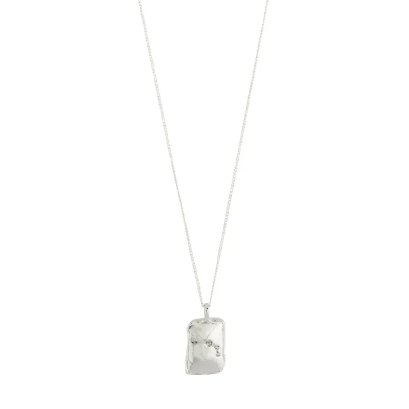 Pilgrim Aries Recycled Zodiac Necklace - Silver sold by Boutique with Grace